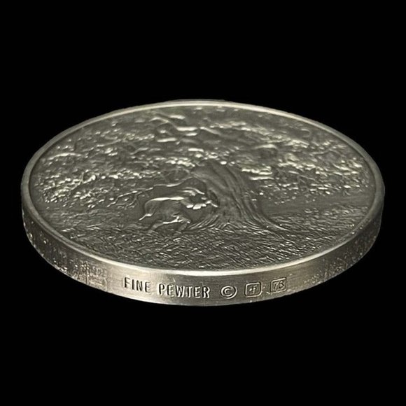 Vintage Medal History of Colonial America Pewter Coin Hiding Royal Charter - Picture 3 of 3